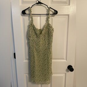 Fortunate One Green Floral Dress
